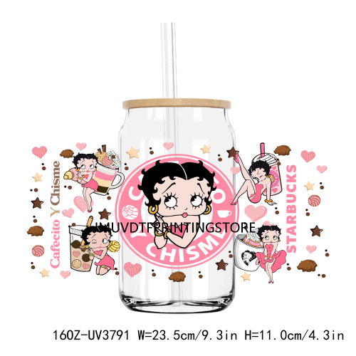 Popular Cartoon Characters Movie UV DTF Sticker For 16OZ Libbey Glass Cup Can Wrap Transfer Sticker Custom Labels DIY Logo