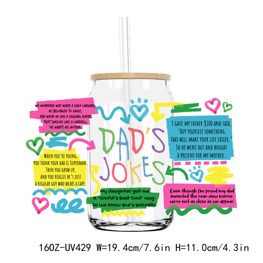 My Daddy My Hero 16OZ UV DTF Stickers Wrap