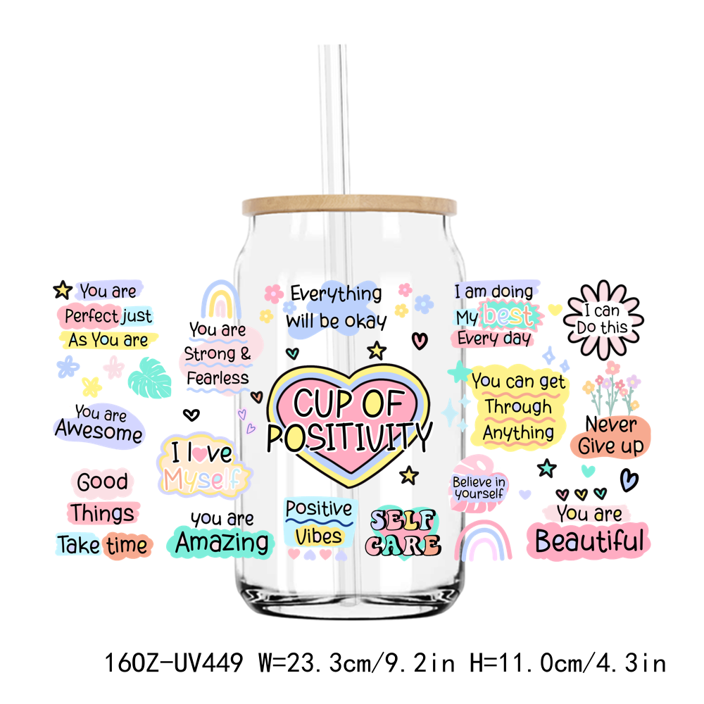 Affirmations 16OZ UV DTF Stickers Wrap