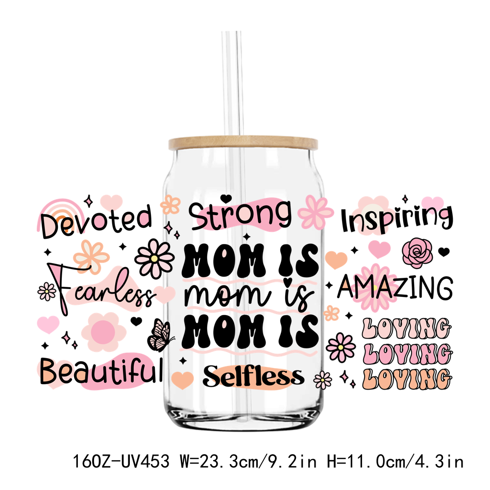 Best Mom Mama 16OZ UV DTF Stickers Wrap