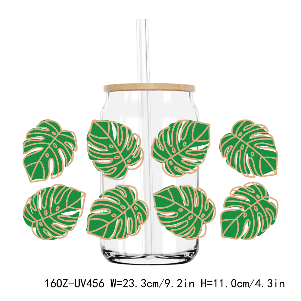 Spring Vibes Plant 16OZ UV DTF Stickers Wrap