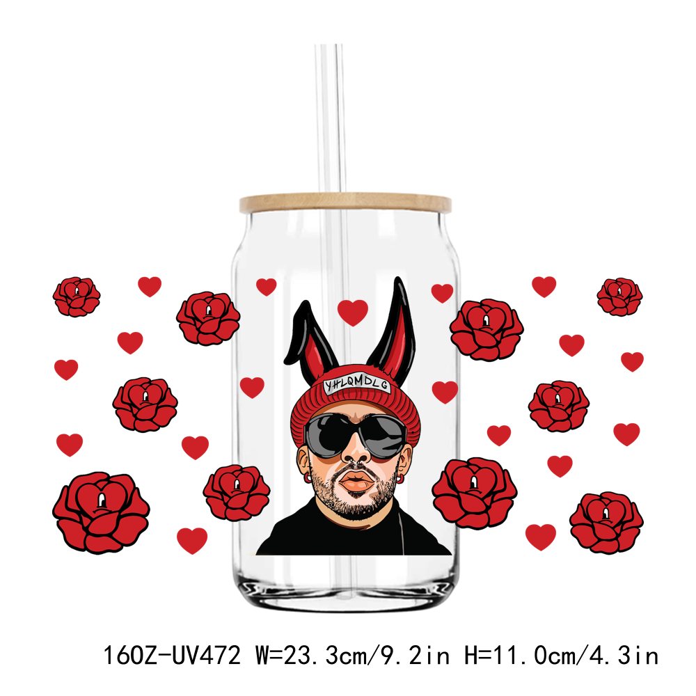 Bad Bunny 16OZ UV DTF Stickers Wrap