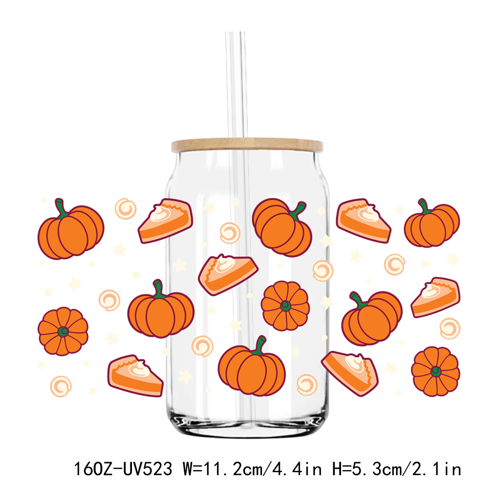 Halloween Autumn 16OZ UV DTF Stickers Wrap