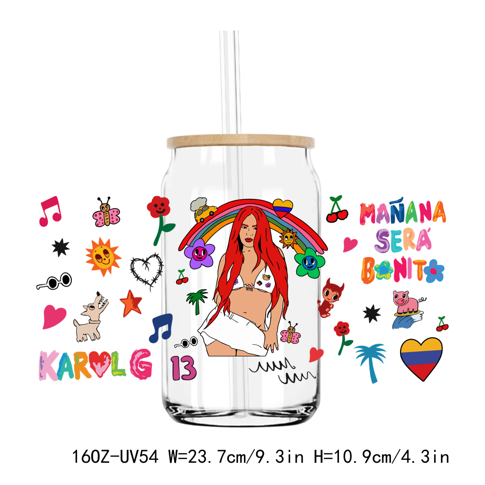 Karol G Manana Sera Bonito 16OZ UV DTF Stickers Wrap