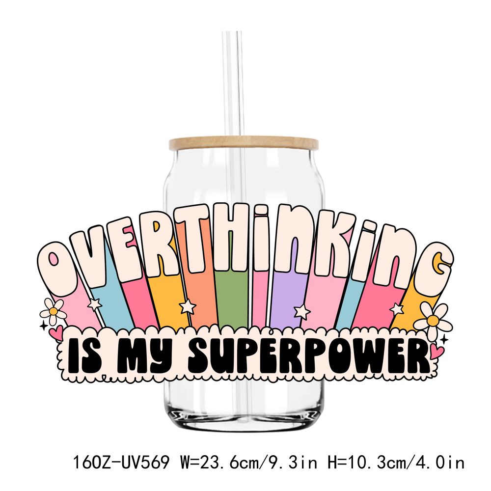 Positive Affirmations 16OZ UV DTF Stickers Wrap