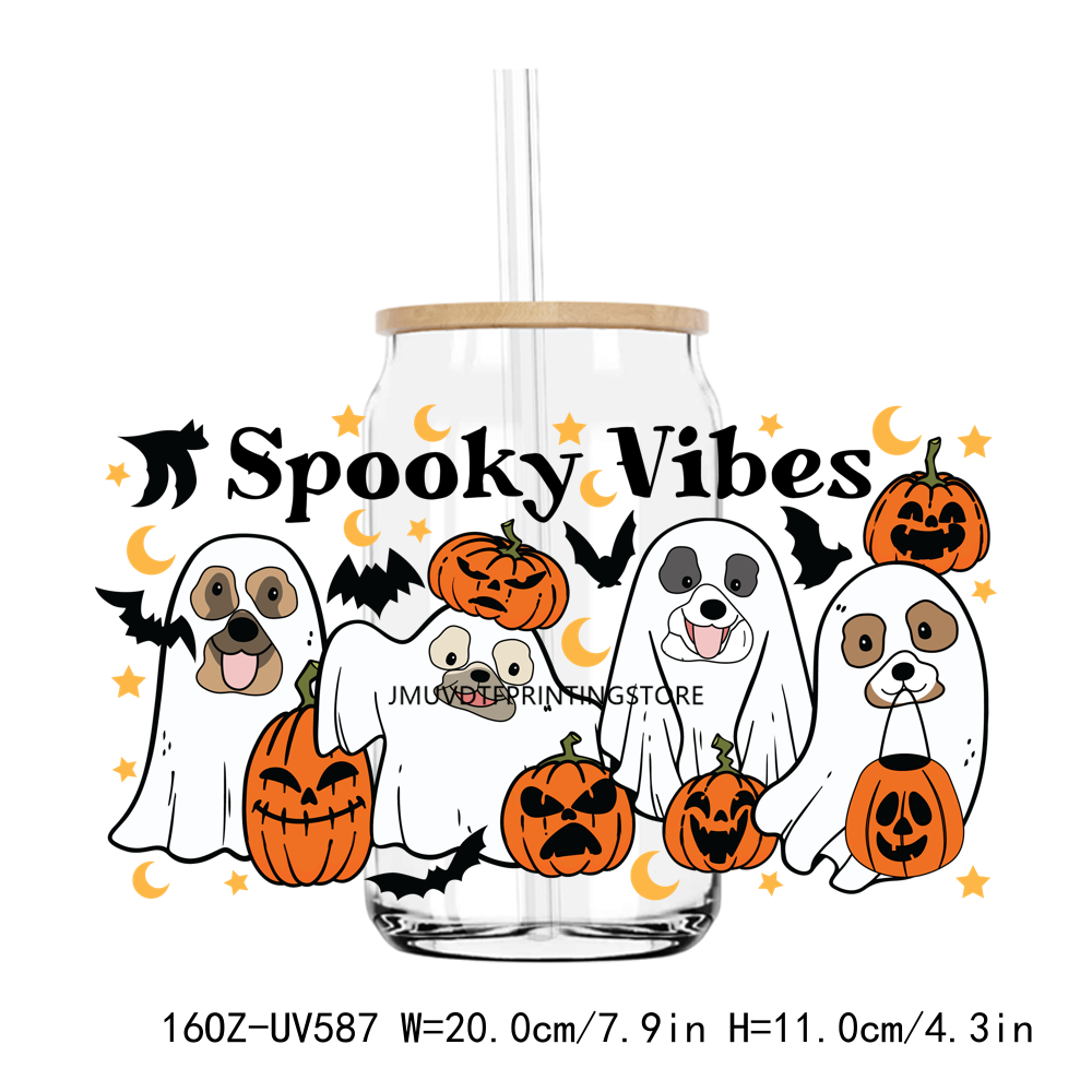 Halloween Spooky Season 16OZ UV DTF Wrap Sticker