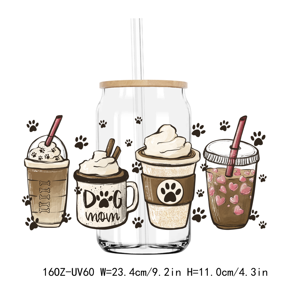 Dog Groomer Coffee Lover 16OZ UV DTF Stickers Wrap