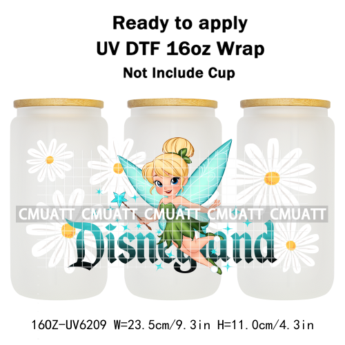 Cartoon Fly 16oz UV DTF Cup Wrap Transfers Stickers DIY Customized Selfadhesive Stickers Waterproof