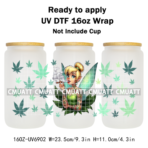 Cartoon Fly 16oz UV DTF Cup Wrap Transfers Stickers DIY Customized Selfadhesive Stickers Waterproof