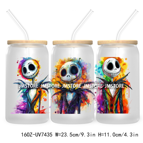 Graffiti Cartoon Bear Friends 16OZ UV DTF Cup Wrap Transfer Stickers Custom Labels Durable Waterproof Logo For Libbey Glass Can