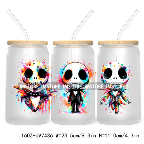 Graffiti Cartoon Bear Friends 16OZ UV DTF Cup Wrap Transfer Stickers Custom Labels Durable Waterproof Logo For Libbey Glass Can