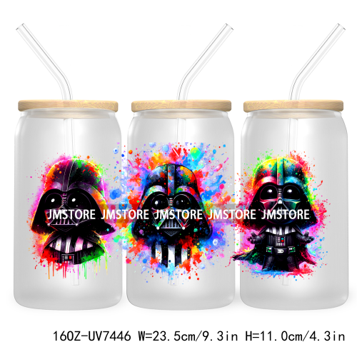 Graffiti Cartoon Bear Friends 16OZ UV DTF Cup Wrap Transfer Stickers Custom Labels Durable Waterproof Logo For Libbey Glass Can