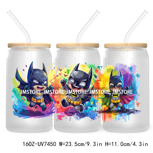 Graffiti Cartoon Bear Friends 16OZ UV DTF Cup Wrap Transfer Stickers Custom Labels Durable Waterproof Logo For Libbey Glass Can