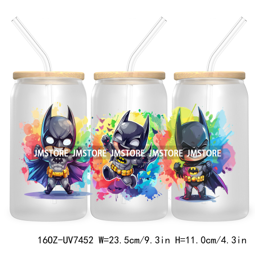 Graffiti Cartoon Bear Friends 16OZ UV DTF Cup Wrap Transfer Stickers Custom Labels Durable Waterproof Logo For Libbey Glass Can