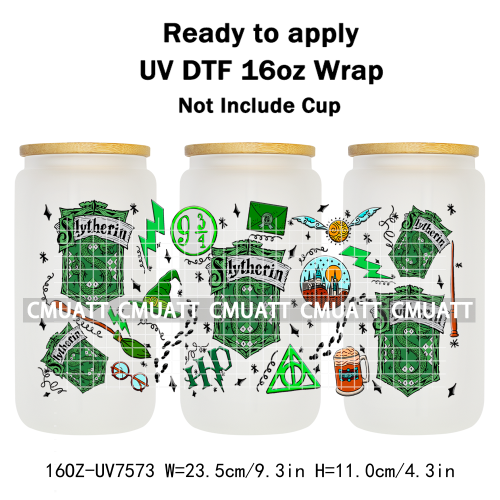 Boyes 16oz UV DTF Cup Wrap Transfers Stickers Adhesive Outdoor Bottles Libbey Glass Customized DIY Craft