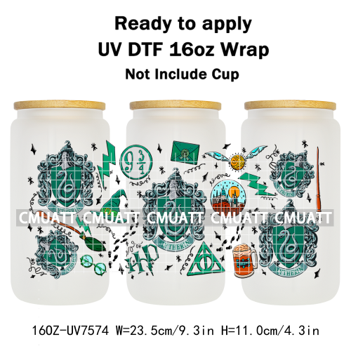 Boyes 16oz UV DTF Cup Wrap Transfers Stickers Adhesive Outdoor Bottles Libbey Glass Customized DIY Craft