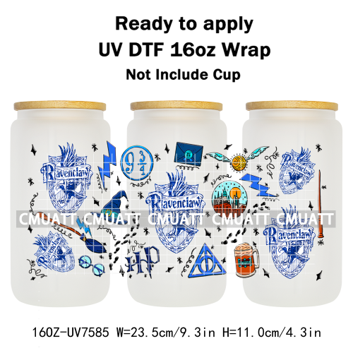 Boyes 16oz UV DTF Cup Wrap Transfers Stickers Adhesive Outdoor Bottles Libbey Glass Customized DIY Craft