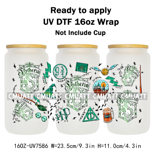 Boyes 16oz UV DTF Cup Wrap Transfers Stickers Adhesive Outdoor Bottles Libbey Glass Customized DIY Craft