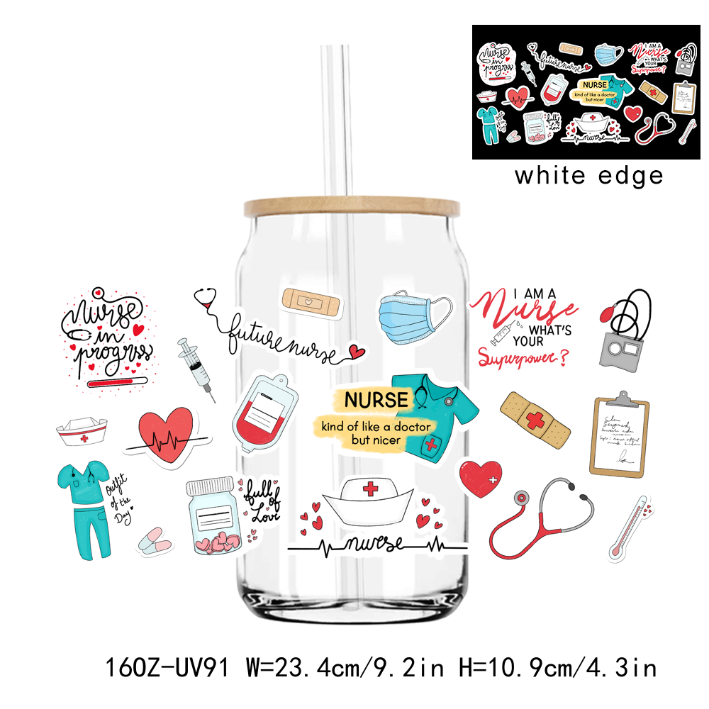 Teacher Class Teaching Love Inspire 16OZ UV DTF Stickers Wrap