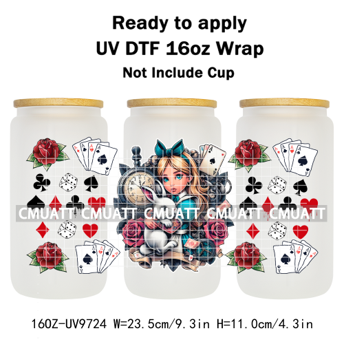 Witch 16oz UV DTF Cup Wrap Transfers Stickers Libbey Glass Mugs Can Beer DIY Customized Selfadhesive Stickers