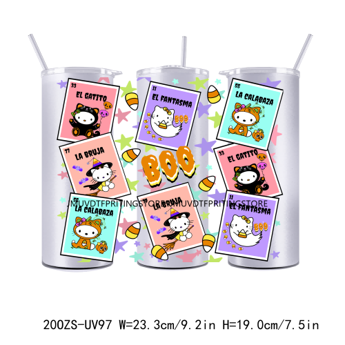 Cartoon Princess Cute Cat 20OZ UV DTF Straight Wrap Transfers Stickers Custom Labels DIY Waterproof Logo For Tumbler