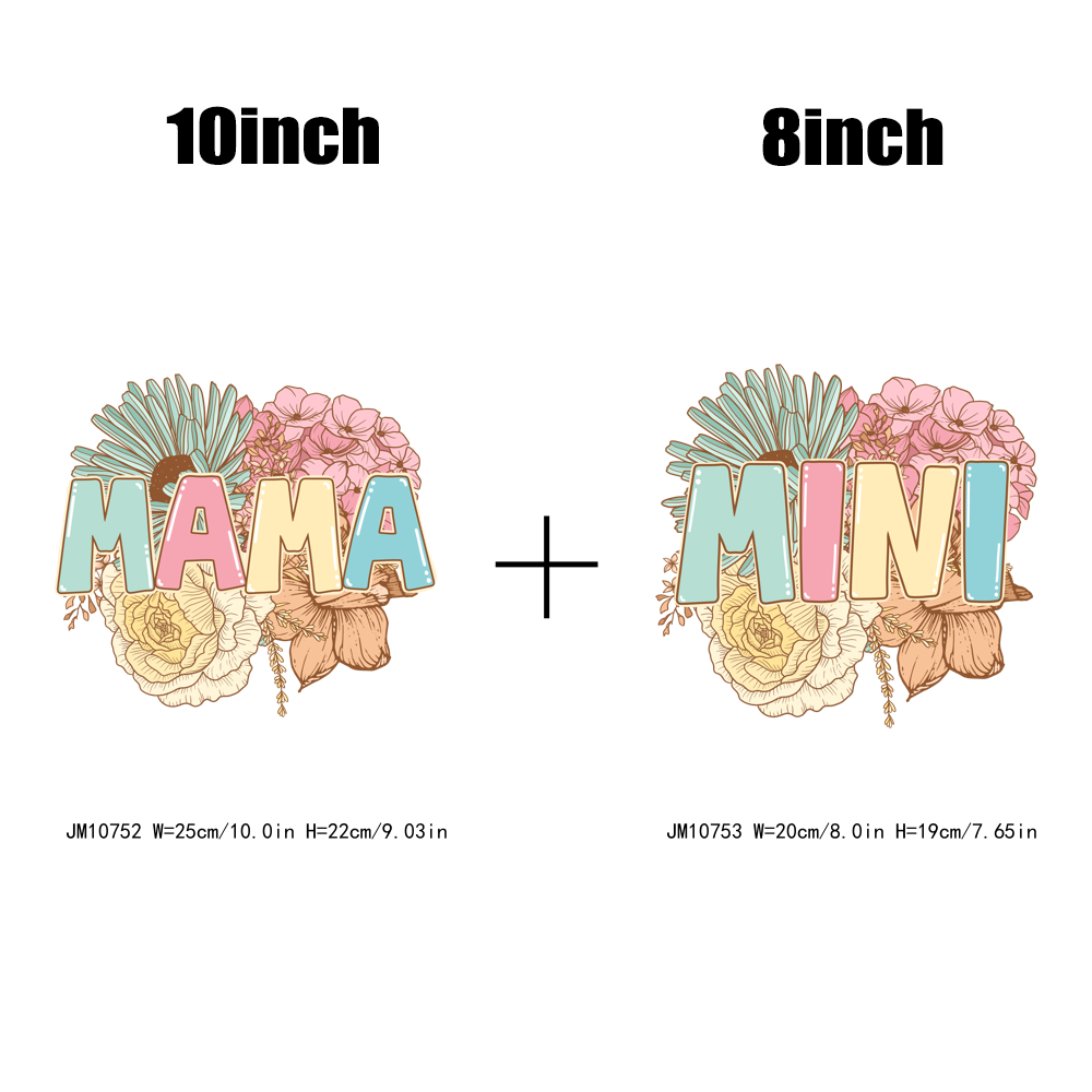 Flower Mama Mini Family DTF Transfers