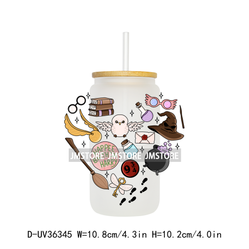 Coquette Iced Coffee Positive Quotes UV DTF Transfer Stickers Decals Ready To Apply Waterproof For 16OZ Libbey Glass Can Cup Mug