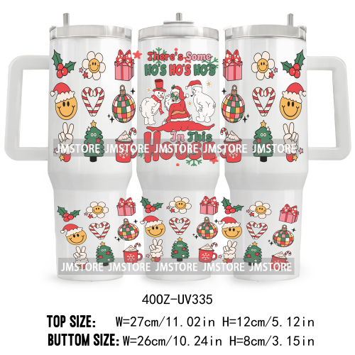 Retro Green Guy Merry Christmas Tis The Season UV DTF 40OZ Tumbler Wrap Ready To Apply Good Quality Waterproof Transfer Stickers