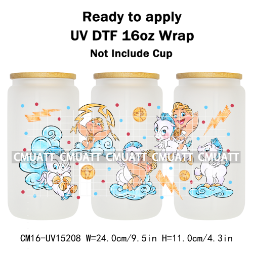 UV DTF Cup Wraps Wholesale Custom Bulk Waterproof Cartoon Cat Pink Designs For Mugs Bottle 16oz Glass DIY