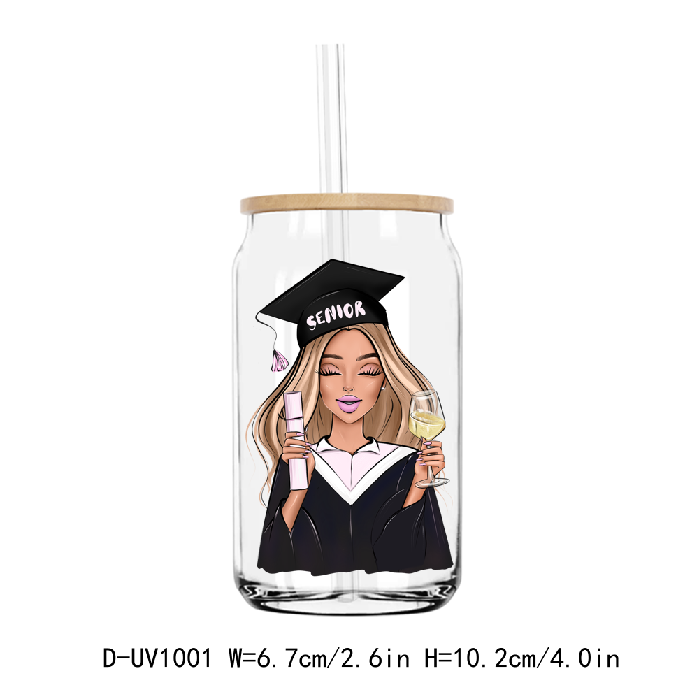 Senior Graduate Girl Student School UV DTF Sticker Decals