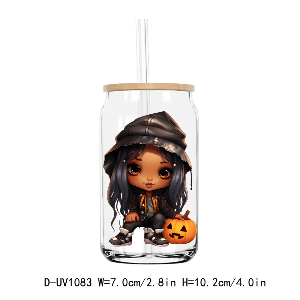 Halloween Afro Girl UV DTF Stickers Decals