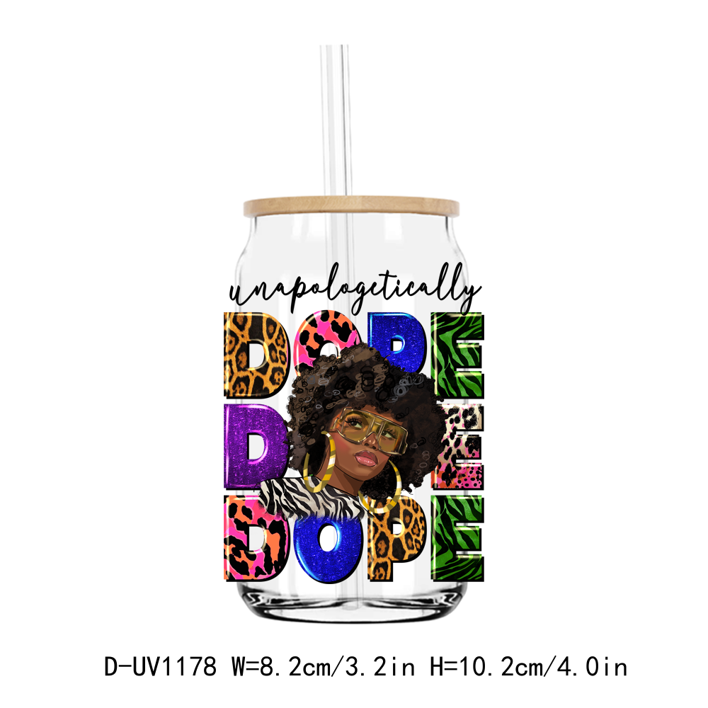 Hustle Afro Girl Women UV DTF Stickers Decals