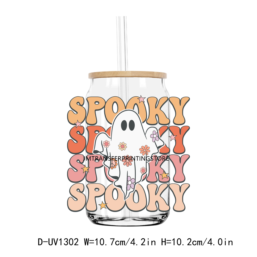 Spooky Halloween Pumpkin 16OZ UV DTF Sticker Decals