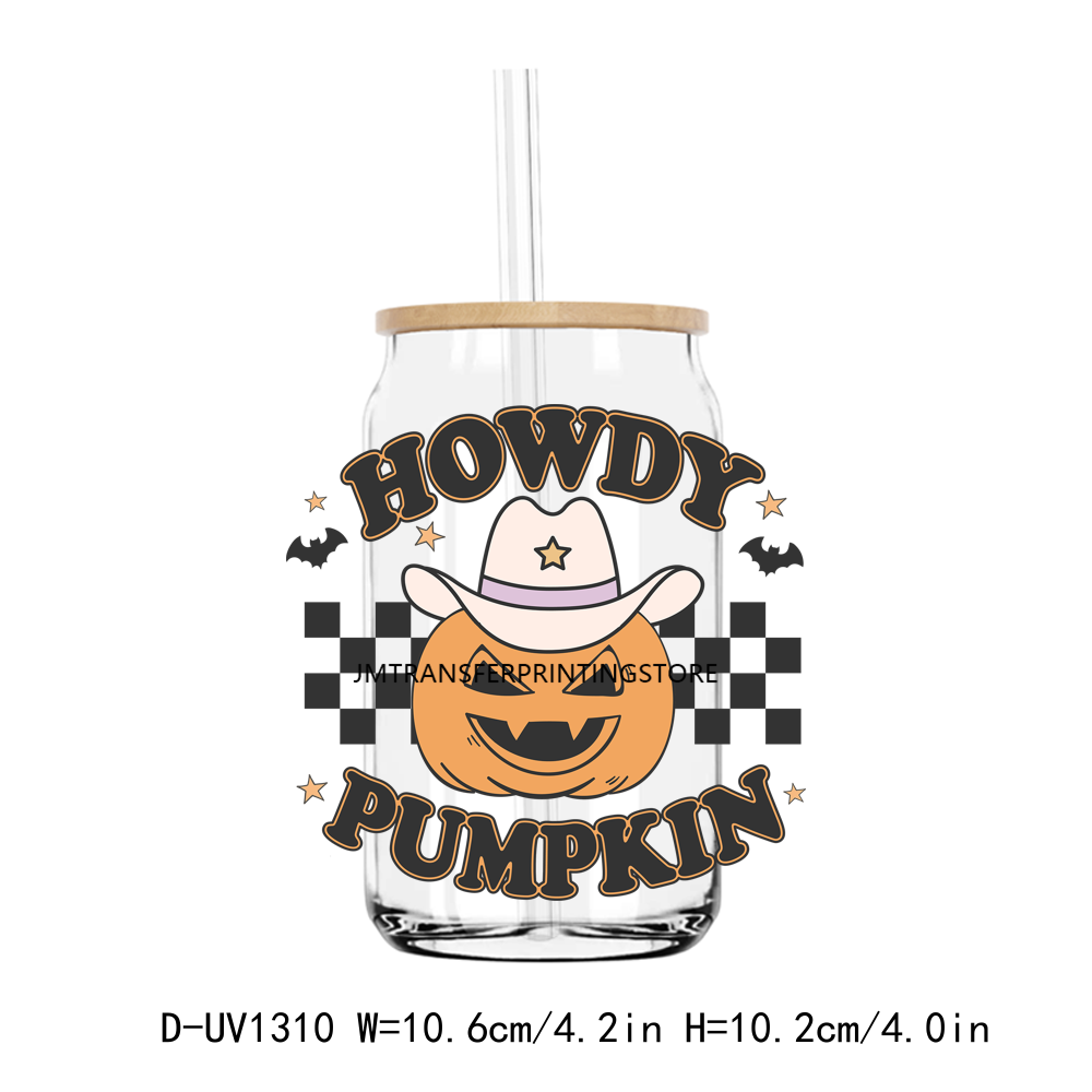 Spooky Halloween Pumpkin 16OZ UV DTF Sticker Decals