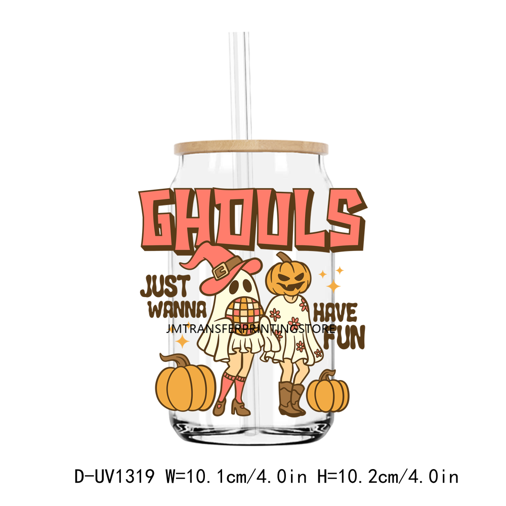 Halloween Let's Go Ghouls 16OZ UV DTF Sticker Decals