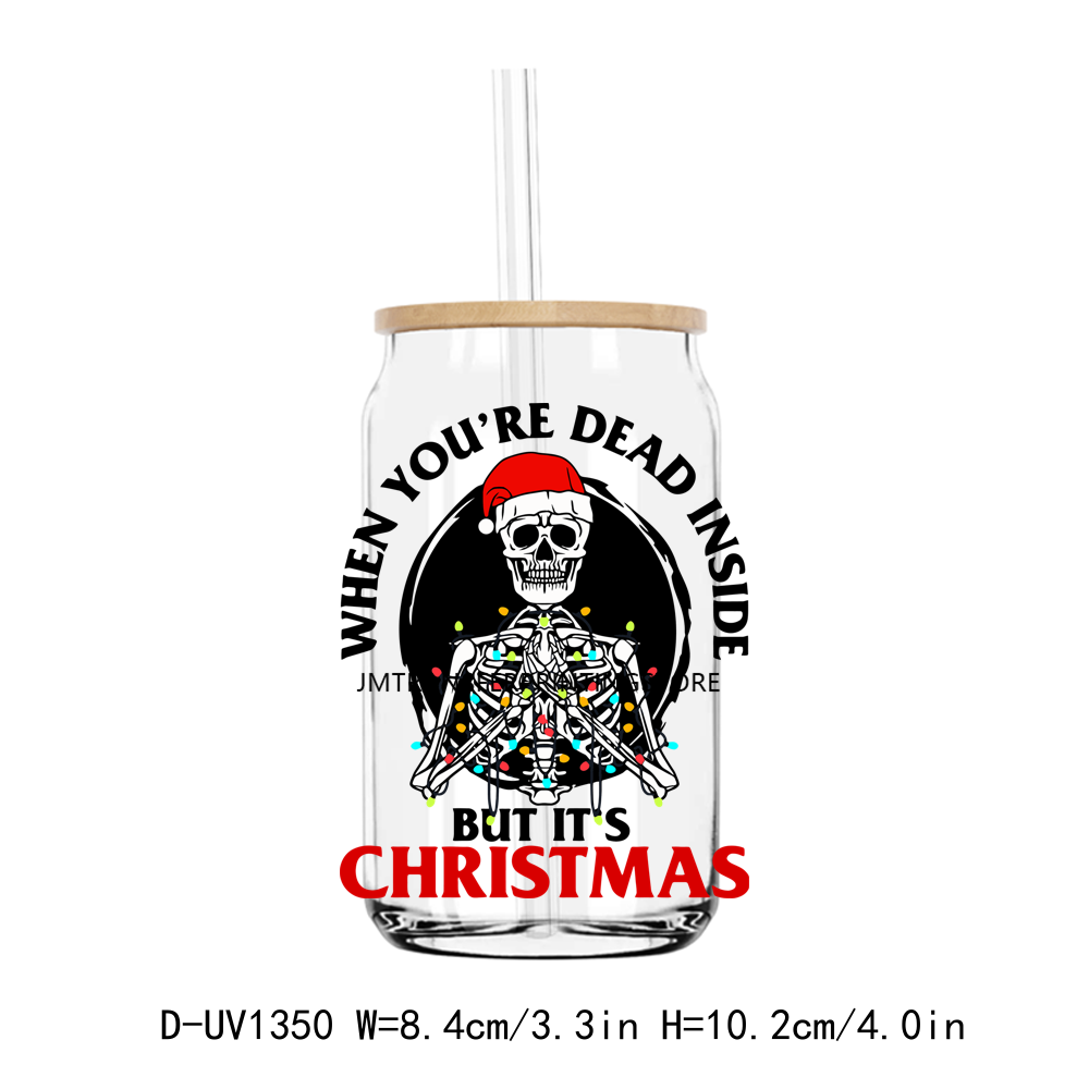 Happy Christmas Festival 16OZ UV DTF Sticker Decals