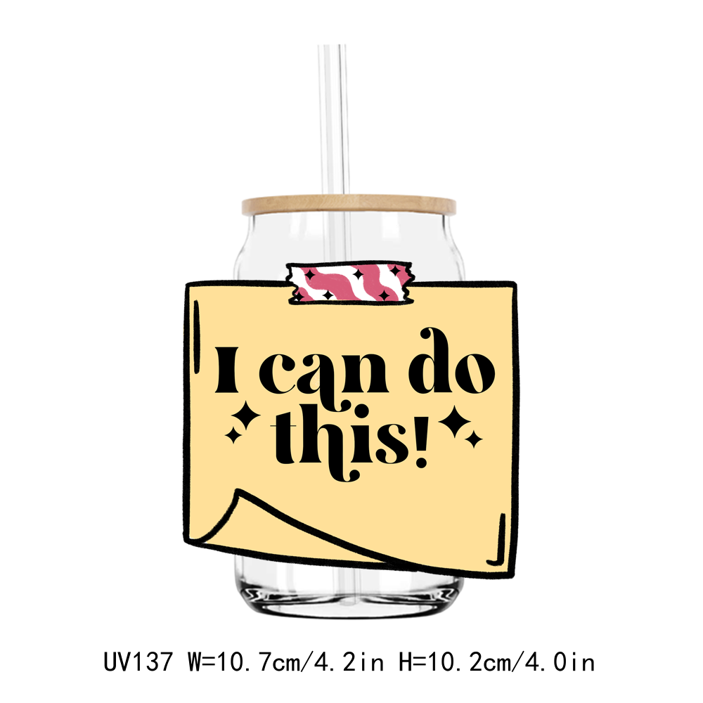 Affirmations Sticky Notes UV DTF Sticker Decals