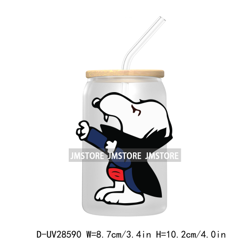 Cute Halloween Cartoon Dog UV DTF Transfer Stickers Decals For Libbey Cold Cups Mugs Tumbler Waterproof Craft Pumpkin Season Boo