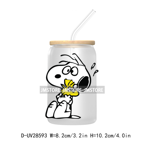 Cute Halloween Cartoon Dog UV DTF Transfer Stickers Decals For Libbey Cold Cups Mugs Tumbler Waterproof Craft Pumpkin Season Boo