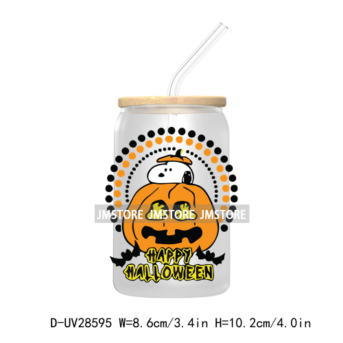 Cute Halloween Cartoon Dog UV DTF Transfer Stickers Decals For Libbey Cold Cups Mugs Tumbler Waterproof Craft Pumpkin Season Boo