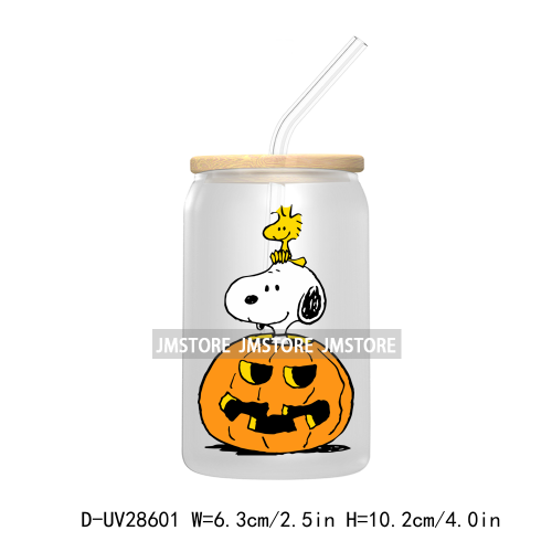 Cute Halloween Cartoon Dog UV DTF Transfer Stickers Decals For Libbey Cold Cups Mugs Tumbler Waterproof Craft Pumpkin Season Boo