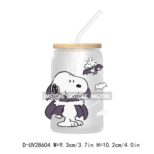 Cute Halloween Cartoon Dog UV DTF Transfer Stickers Decals For Libbey Cold Cups Mugs Tumbler Waterproof Craft Pumpkin Season Boo