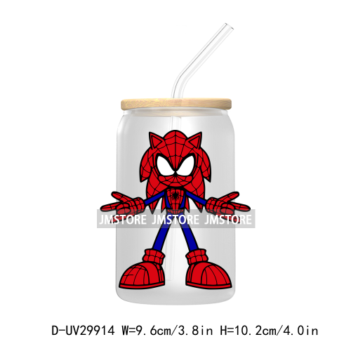 Chibi Super Hero Cartoon Movies Characters UV DTF Transfer Stickers Decals For Libbey Cold Cups Mugs Tumbler High Quality Labels