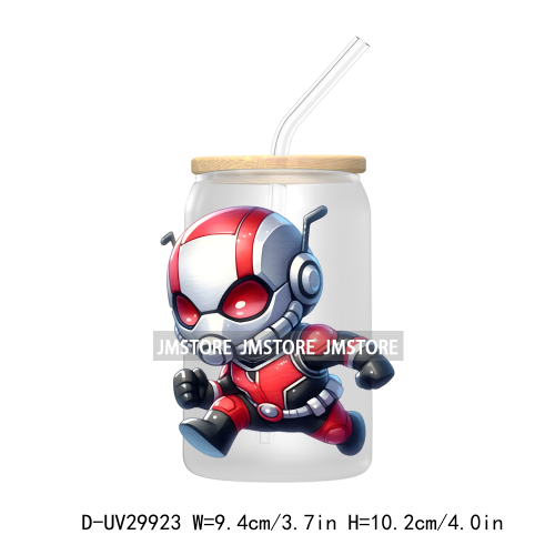 Chibi Super Hero Cartoon Movies Characters UV DTF Transfer Stickers Decals For Libbey Cold Cups Mugs Tumbler High Quality Labels