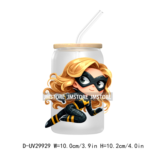 Chibi Super Hero Cartoon Movies Characters UV DTF Transfer Stickers Decals For Libbey Cold Cups Mugs Tumbler High Quality Labels