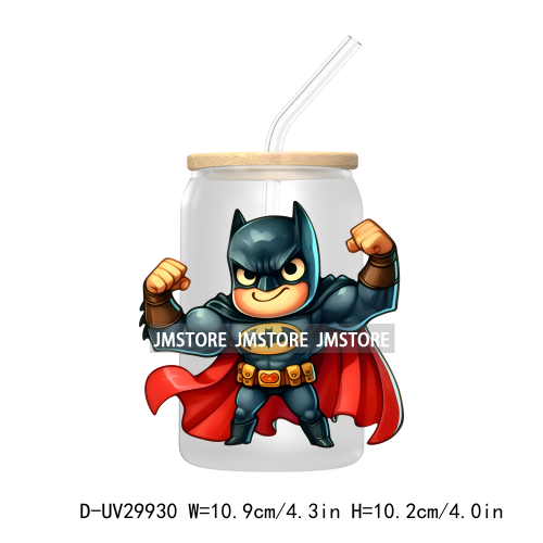 Chibi Super Hero Cartoon Movies Characters UV DTF Transfer Stickers Decals For Libbey Cold Cups Mugs Tumbler High Quality Labels