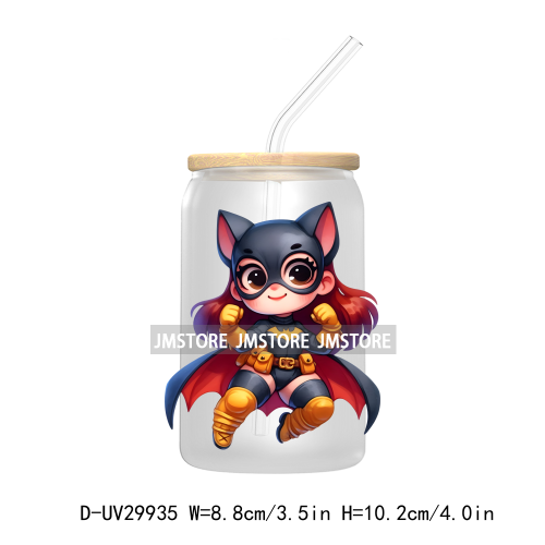 Chibi Super Hero Cartoon Movies Characters UV DTF Transfer Stickers Decals For Libbey Cold Cups Mugs Tumbler High Quality Labels