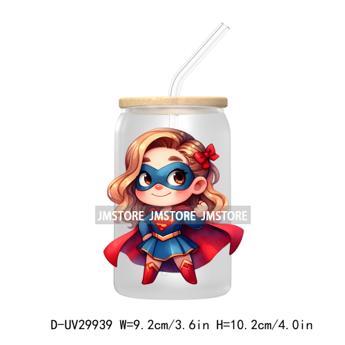 Chibi Super Hero Cartoon Movies Characters UV DTF Transfer Stickers Decals For Libbey Cold Cups Mugs Tumbler High Quality Labels