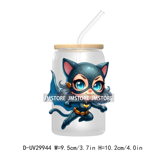 Chibi Super Hero Cartoon Movies Characters UV DTF Transfer Stickers Decals For Libbey Cold Cups Mugs Tumbler High Quality Labels