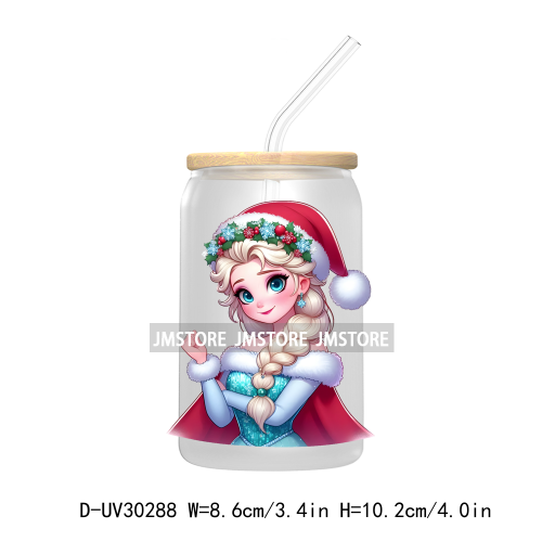 Christmas Squad Hero Cartoon Characters UV DTF Transfer Stickers Decals For Libbey Cold Cups Mugs Tumbler Holiday Movies Friends